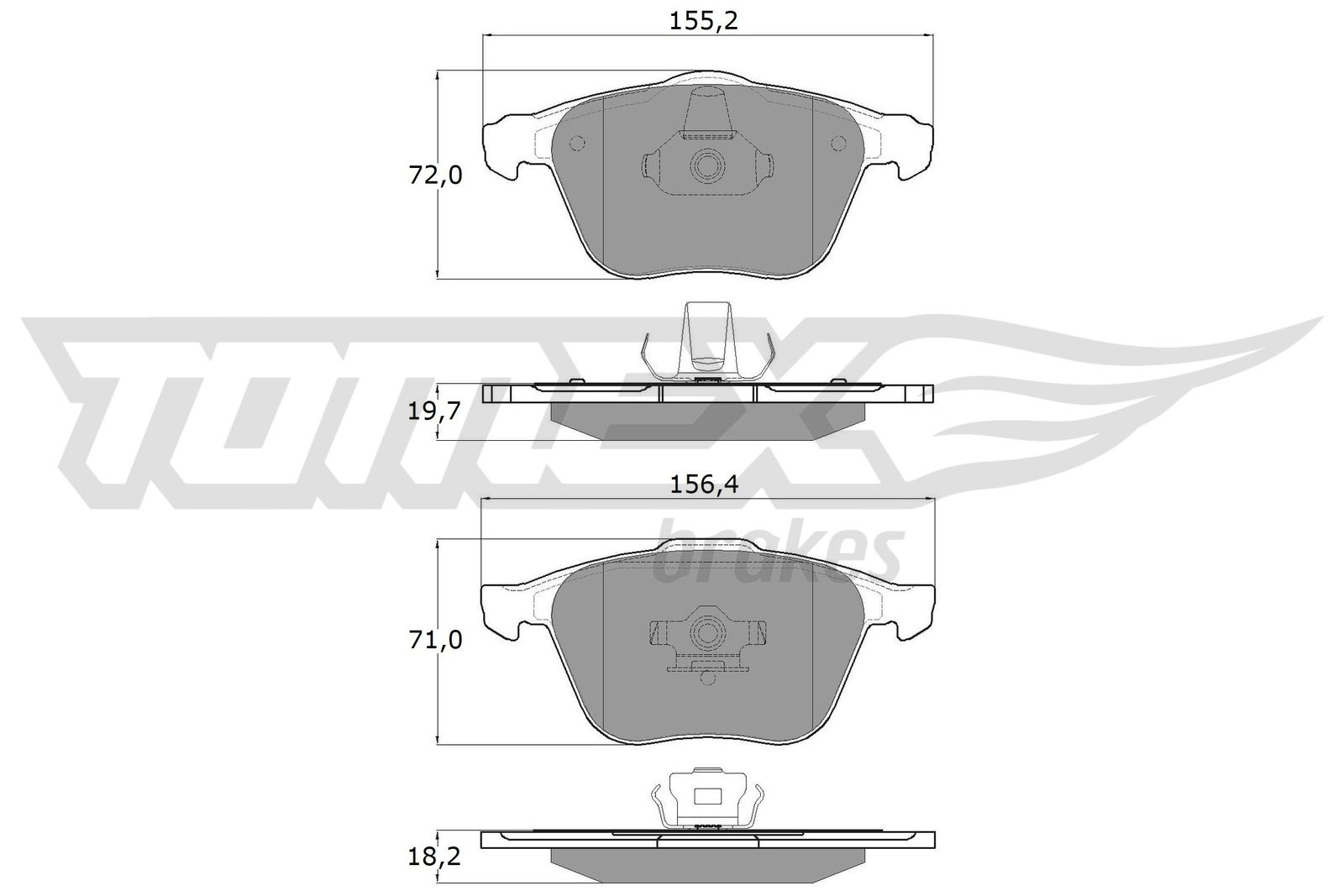 TOMEX Brakes TX 17-74 Sada...